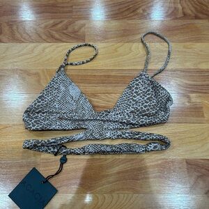 Acacia Swim Haku Lining Top in Dark Snake Lining Size M